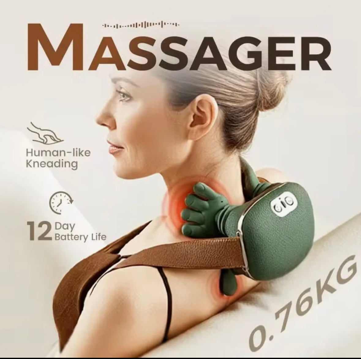 Neck & Shoulder Kneading Massager in Pakistan – Real Hand Massage Feeling