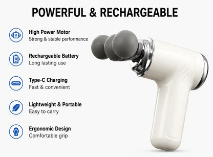 Blueidea BLD-130 Fascia Massage Gun – Deep Tissue Percussion Massager, 9 Massage Heads, 5 Speed Levels