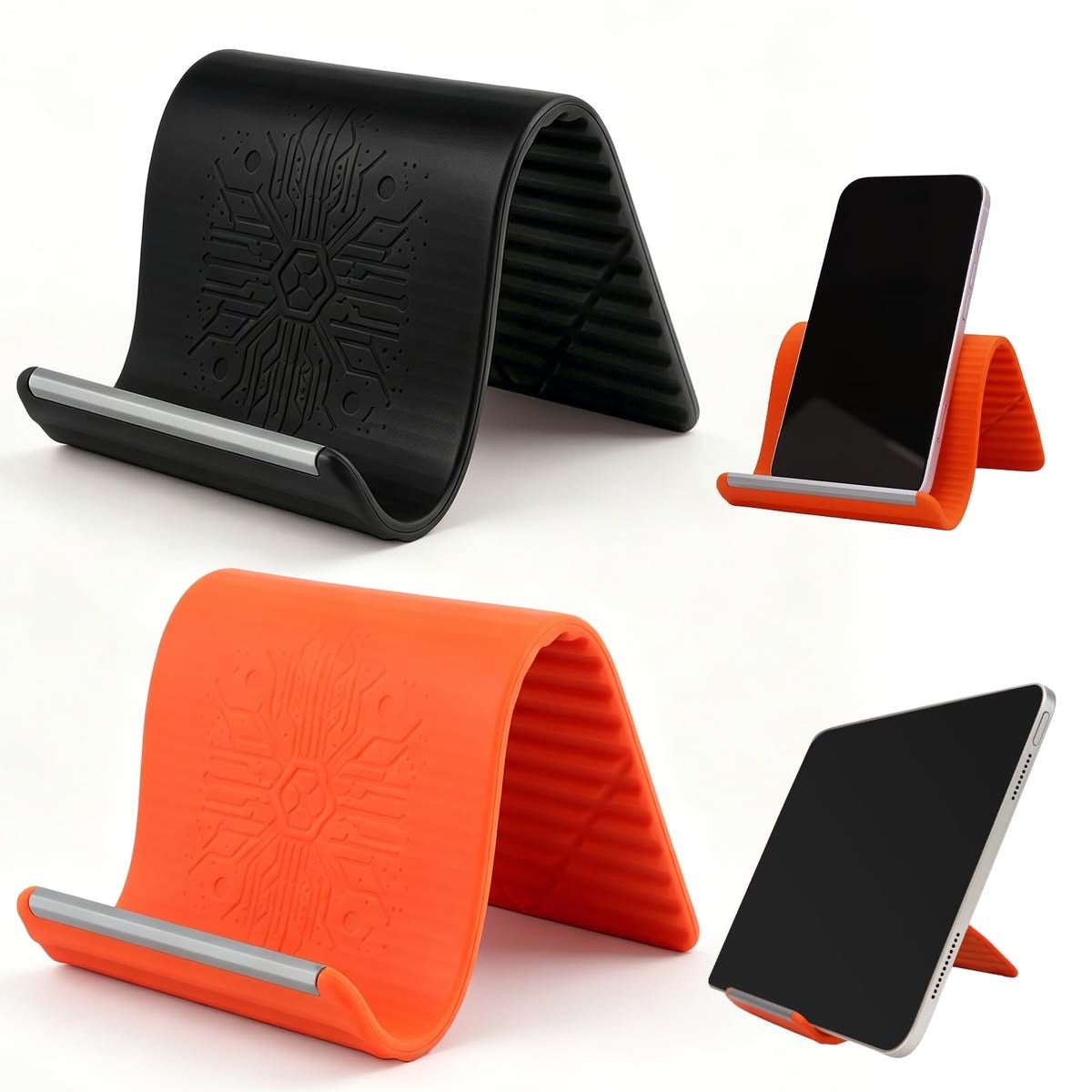 Portable Foldable Silicone Phone Holder Bendable Freely into Any Shape Multi-Angle Adjustable Stand for Mobile Phone