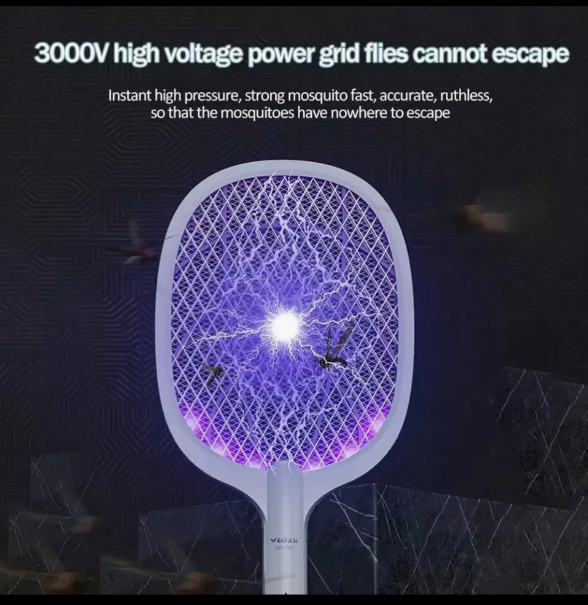 Mosquito Killer Racquet Lamp Pocket Size Mosquito Killer Lamp Night Bulb Mosquito Catcher