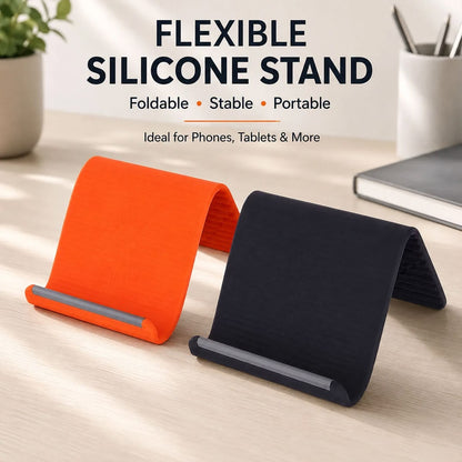 Portable Foldable Silicone Phone Holder Bendable Freely into Any Shape Multi-Angle Adjustable Stand for Mobile Phone