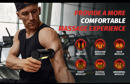 Massage Gun Rechargeable Percussion Muscle Massager with 4 Massage Heads